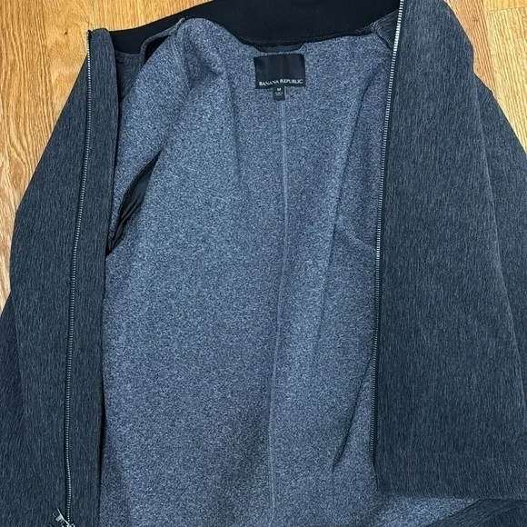 Banana Republic Men’s Gray Long Sleeve Full Zip Jacket Sz M - Picture 4 of 6